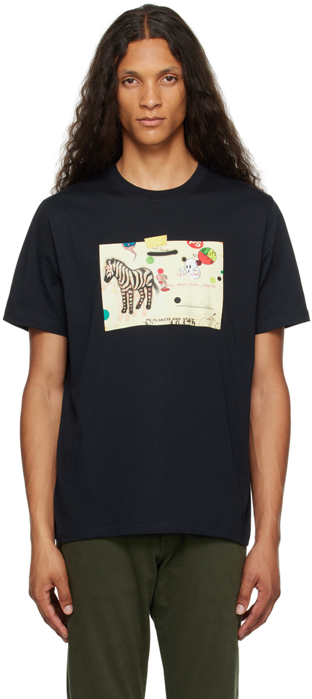 Navy Zebra T-Shirt