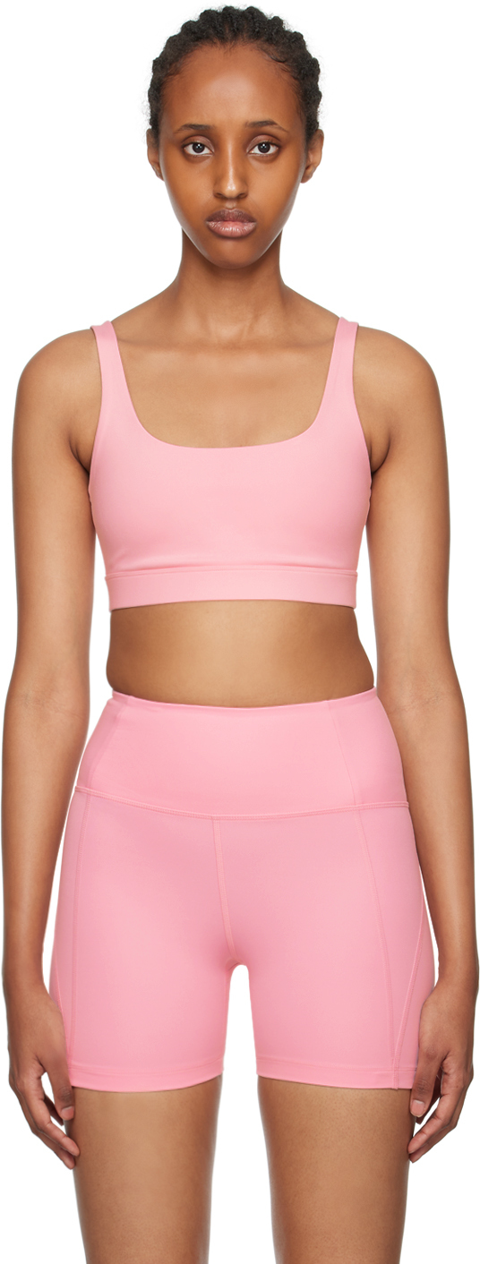Girlfriend Collective Pink Andy Sport Bra In Candy Pink