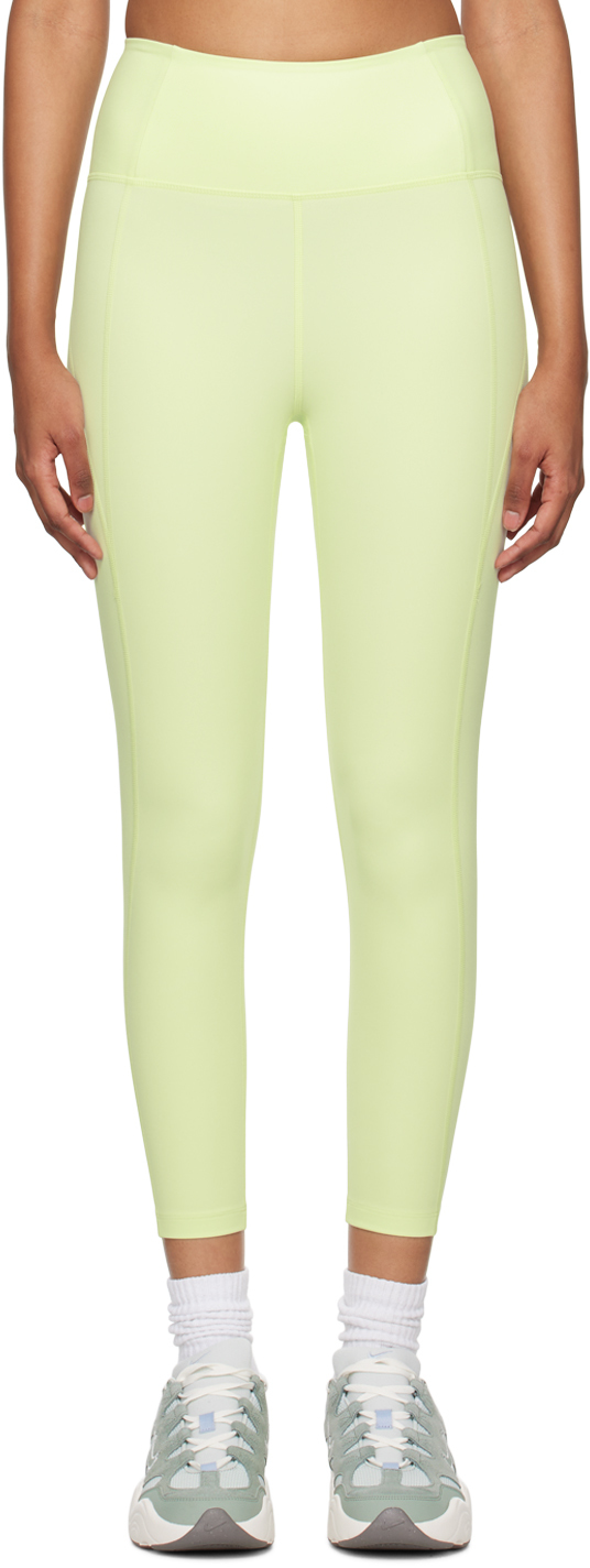 Green Compressive Leggings by Girlfriend Collective on Sale