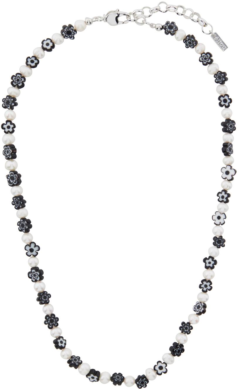 ELIOU WHITE & BLACK JENGO NECKLACE