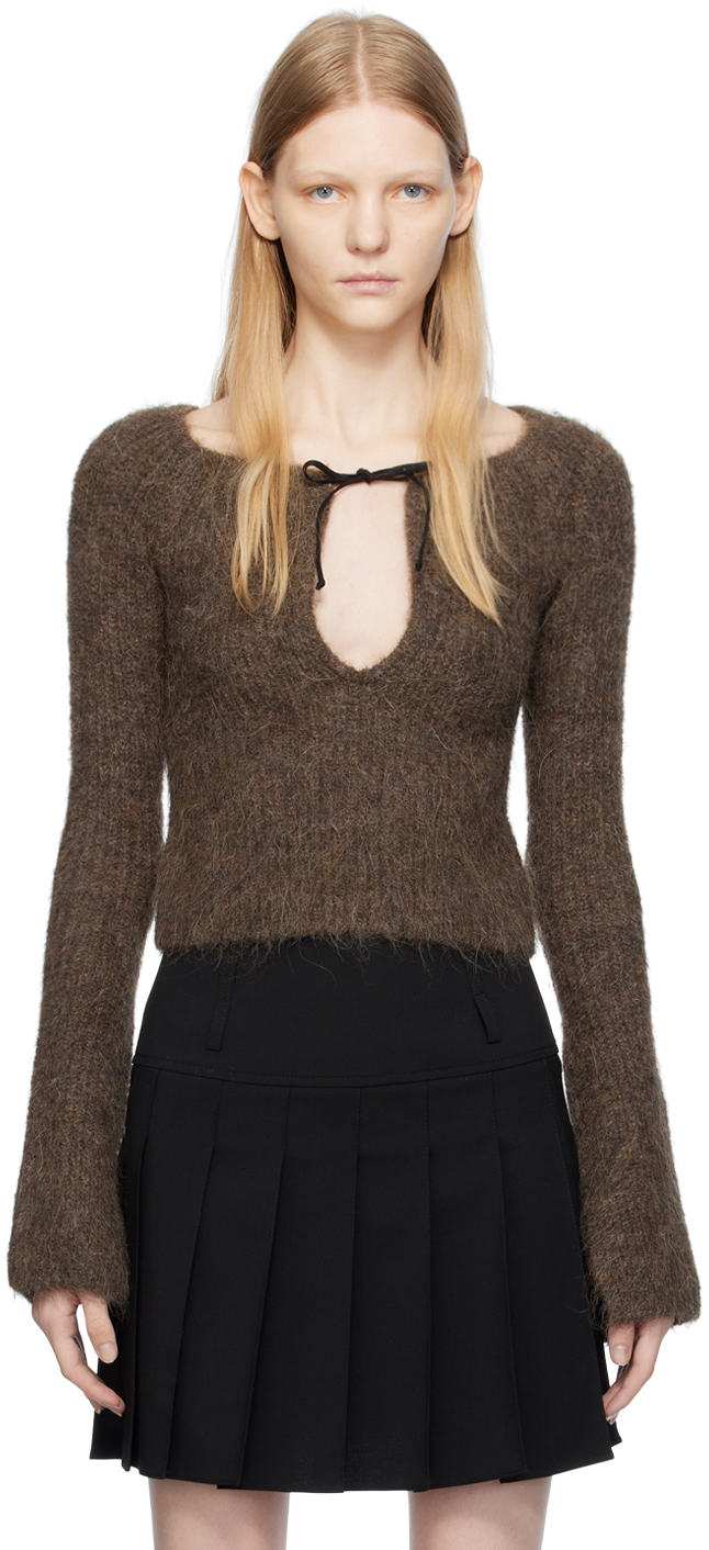 Shop 16arlington Brown Solare Sweater In Chocolate