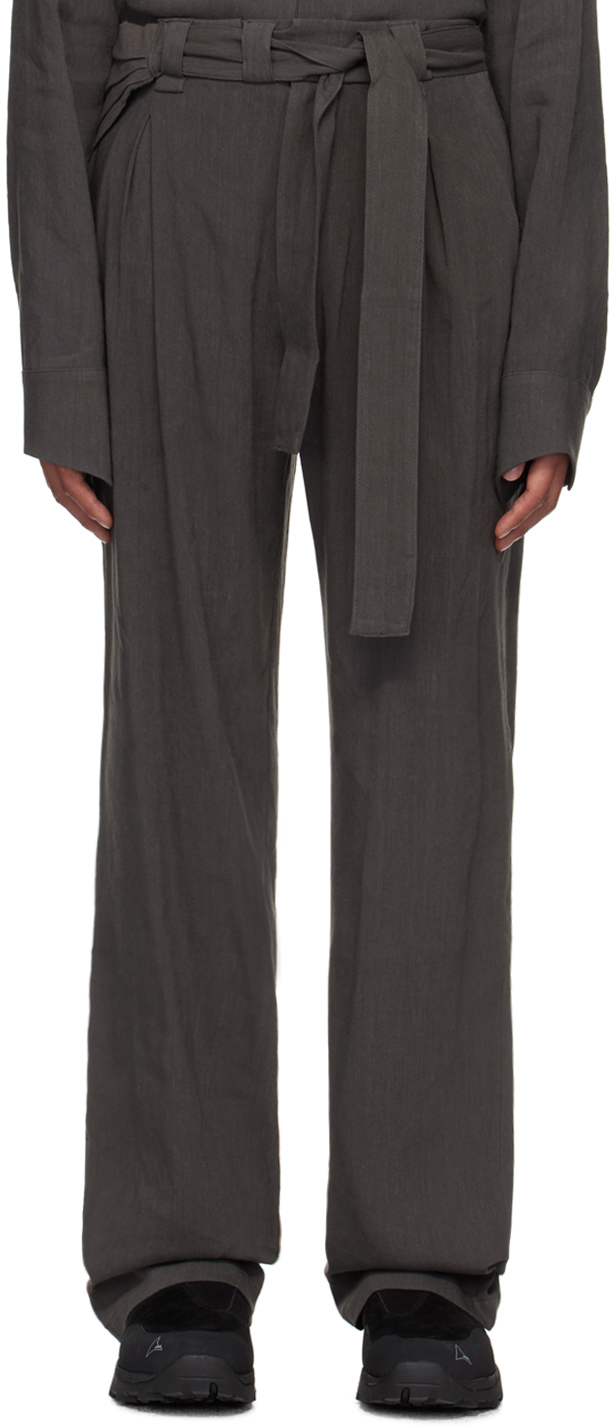 Gray Detachable Pouch Trousers