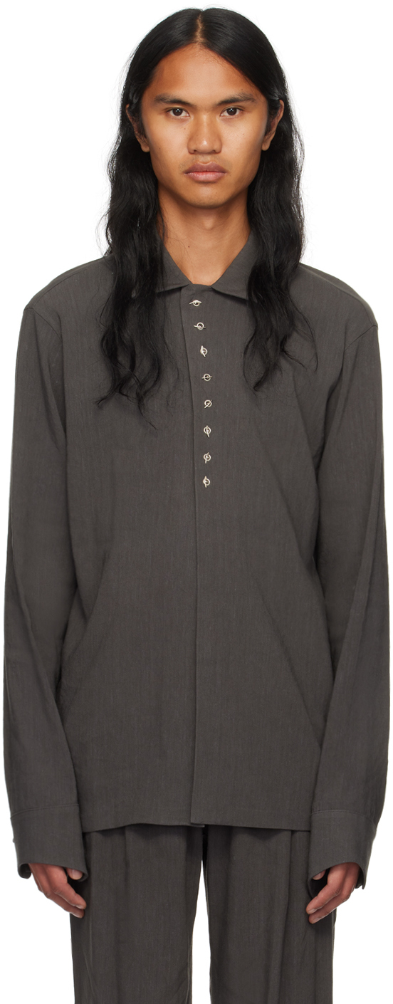 Gray Button Shirt by HYEIN SEO on Sale