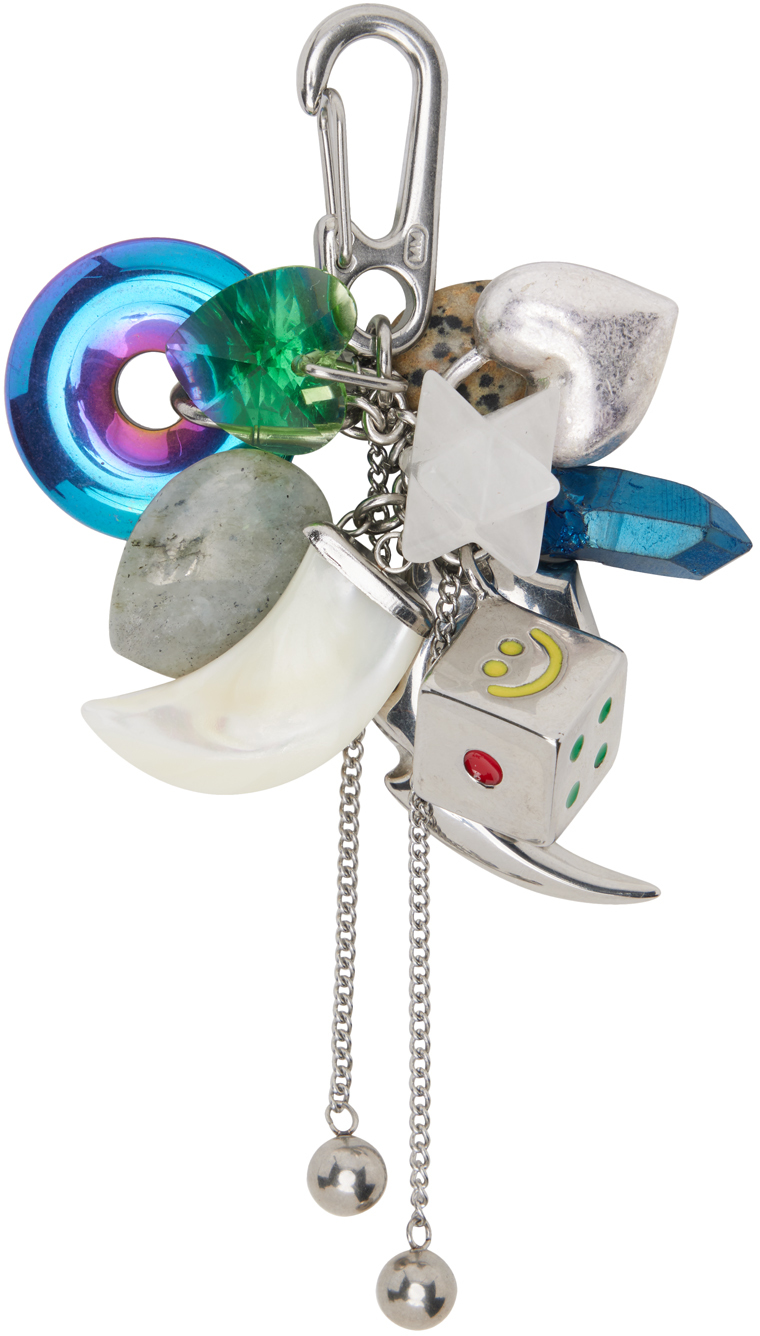 Marland Backus Silver Aqua Keychain | Smart Closet