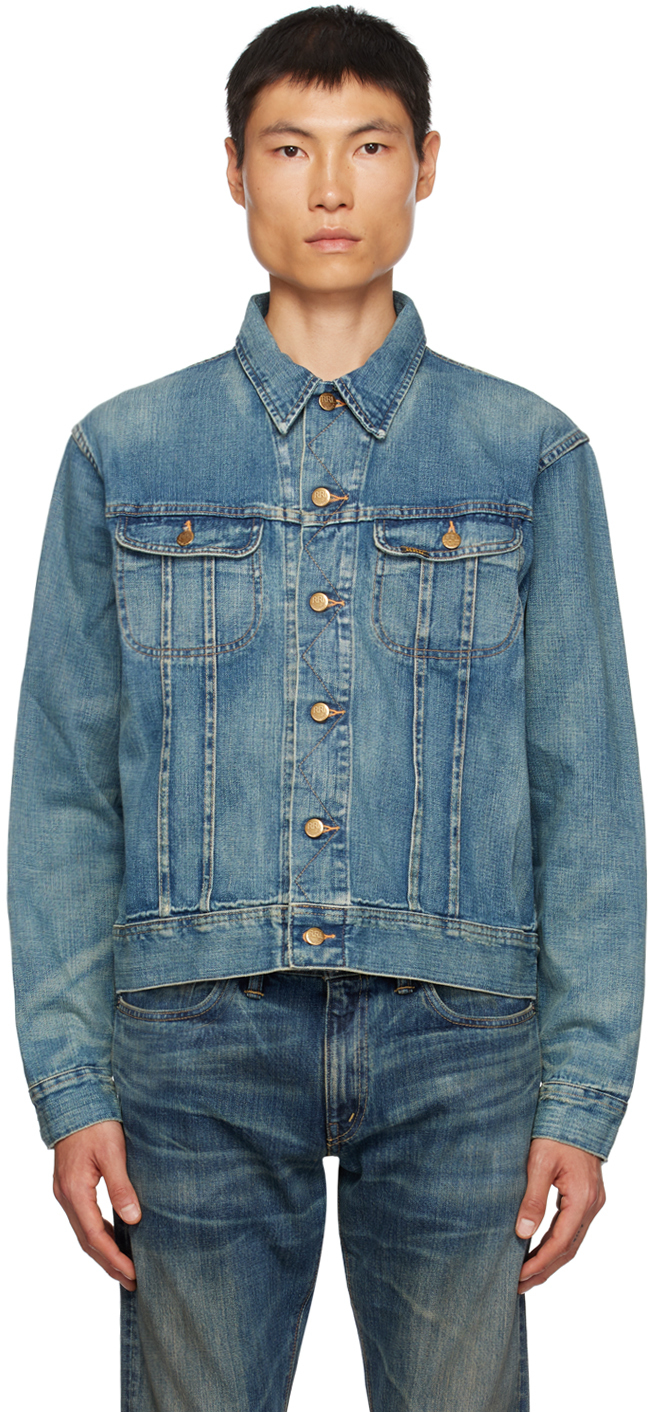 RRL: Blue Leeland Denim Jacket | SSENSE