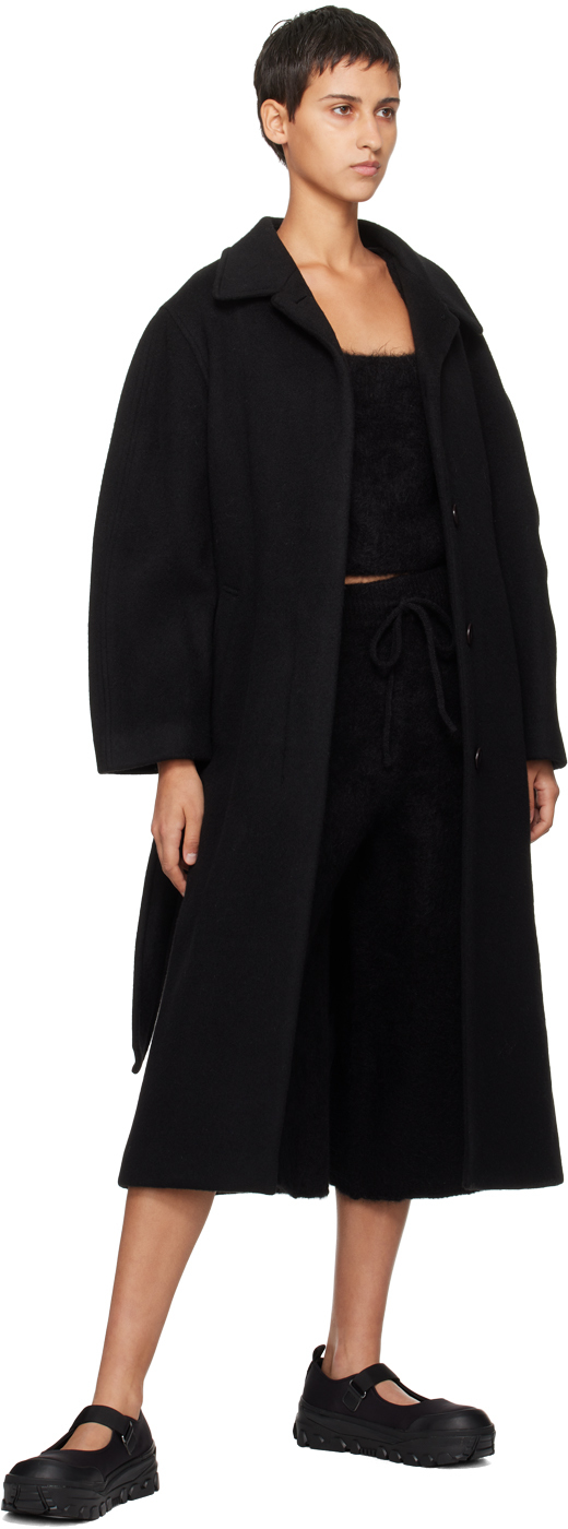 AMOMENTO Black Hourglass Coat | Smart Closet