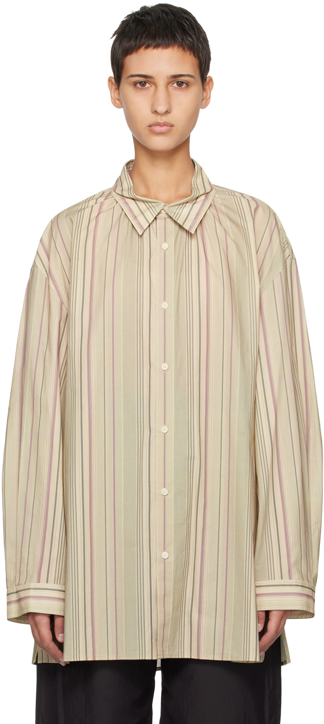 KHAYAL KHAKI STRIPED BLOUSE