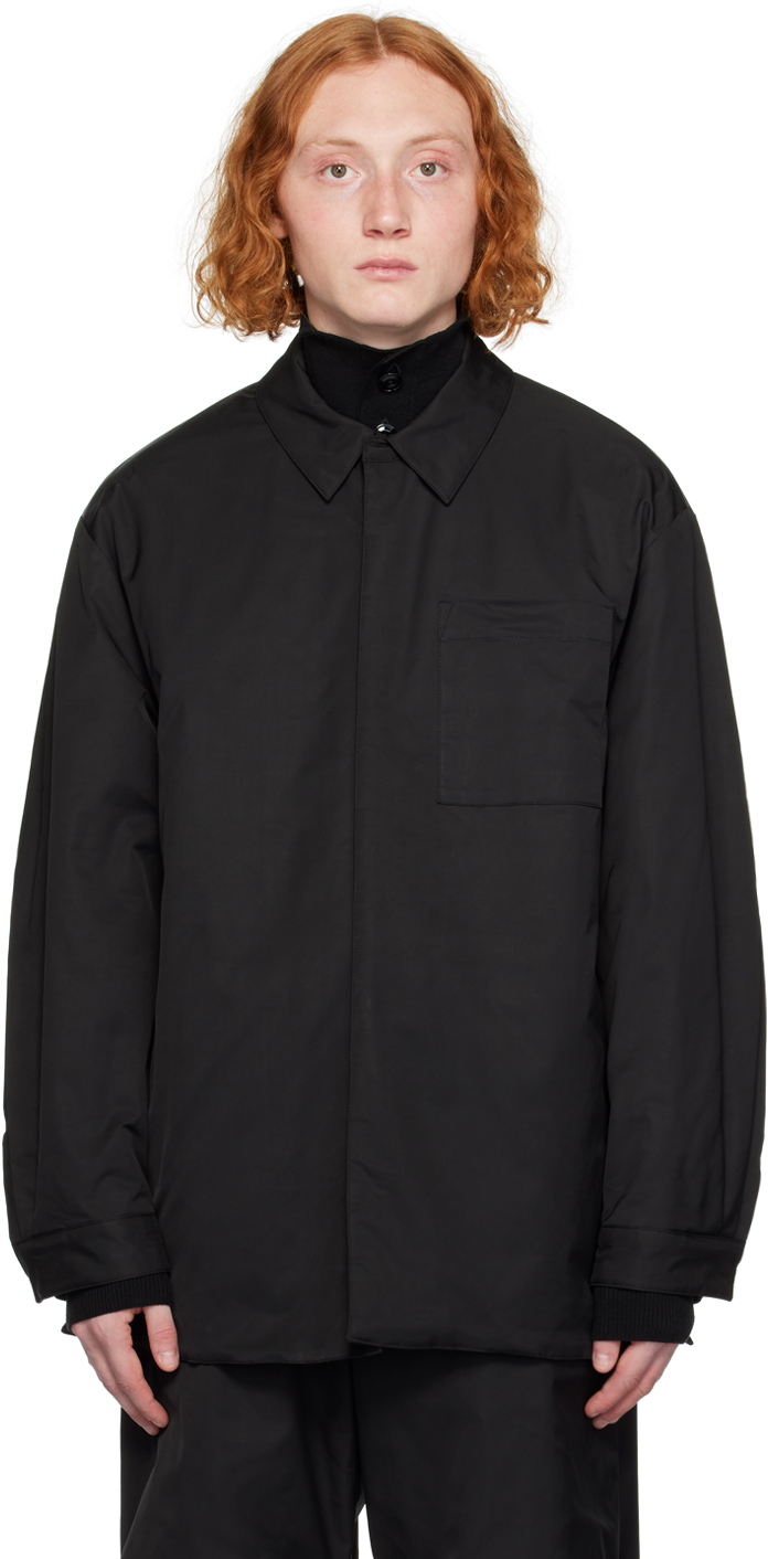 Shop Amomento Black Quilted Reversible Jacket