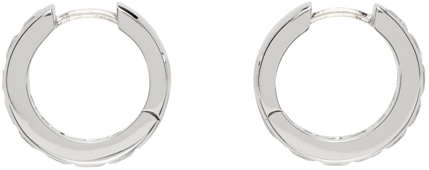 Numbering Silver #3153m Earrings In White