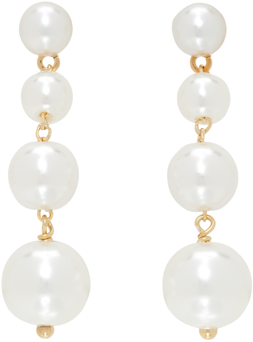 White & Gold #9134 Earrings