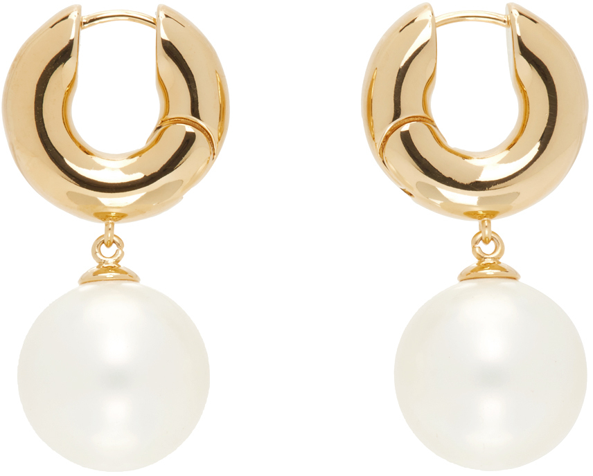 White & Gold #9136 Earrings