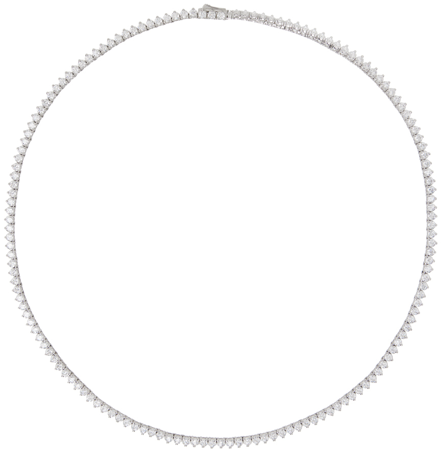 Numbering Silver #3710 Necklace In White