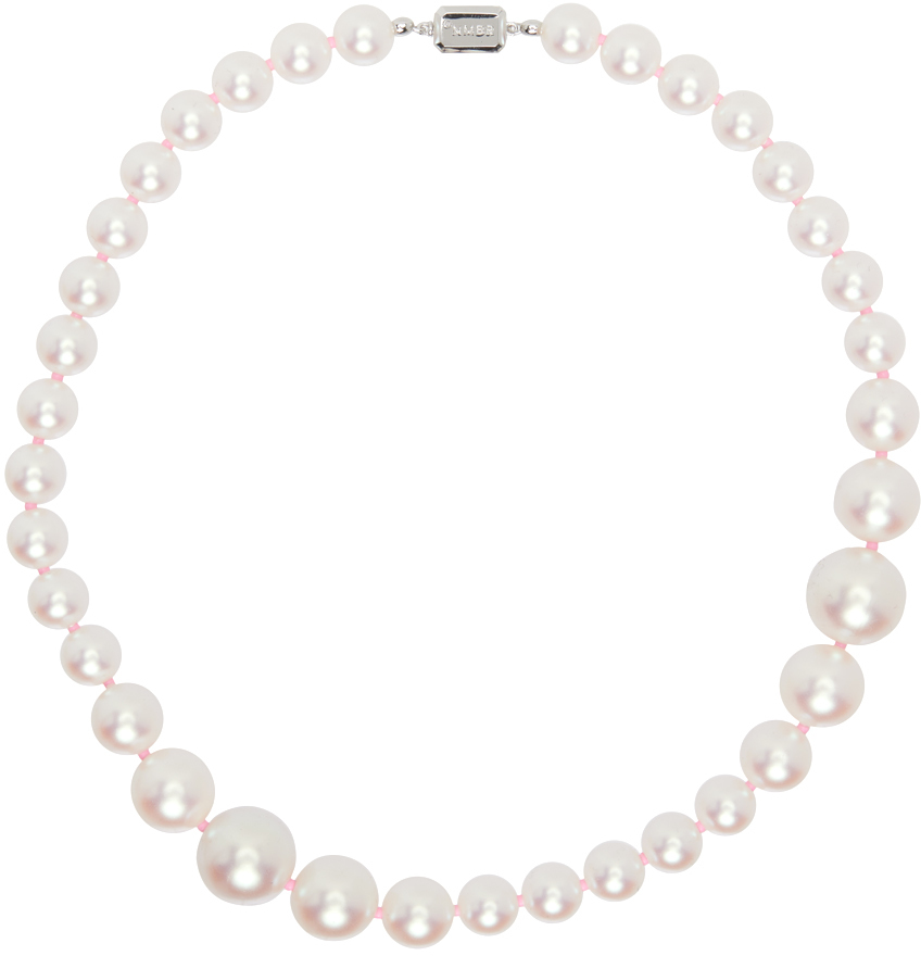 Numbering White #9738 Necklace In Pink