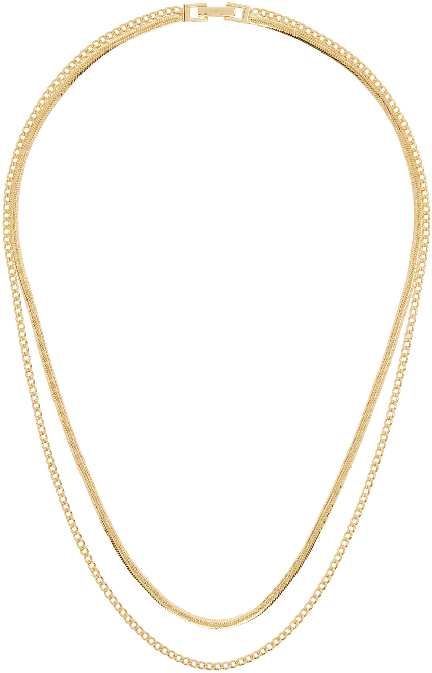 Gold #5760 Multi Layered Chain Necklace