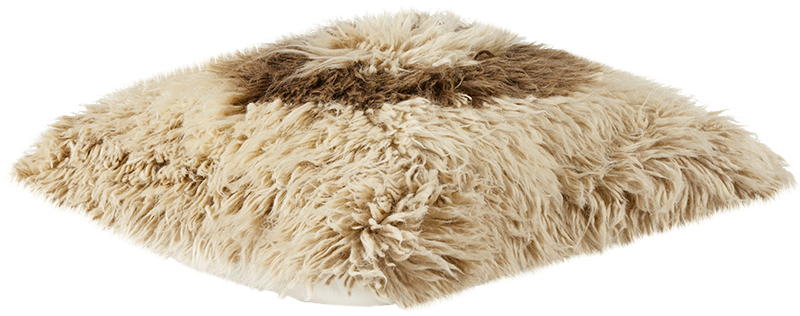 Mush Studios Beige & Brown Dandi Cushion In Tortoise