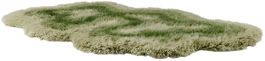 Mush Studios Green Medium Bur Shag Rug In Basil
