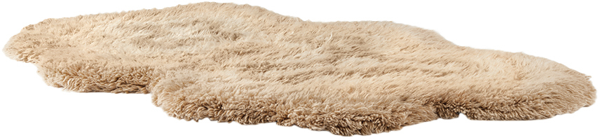 Mush Studios Beige Medium Bur Shag Rug In Fawn