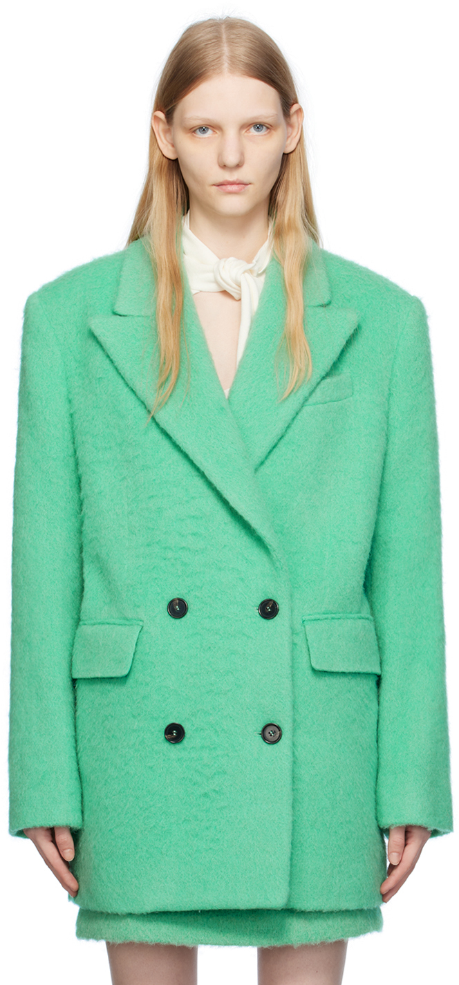 Green Double-Breasted Coat