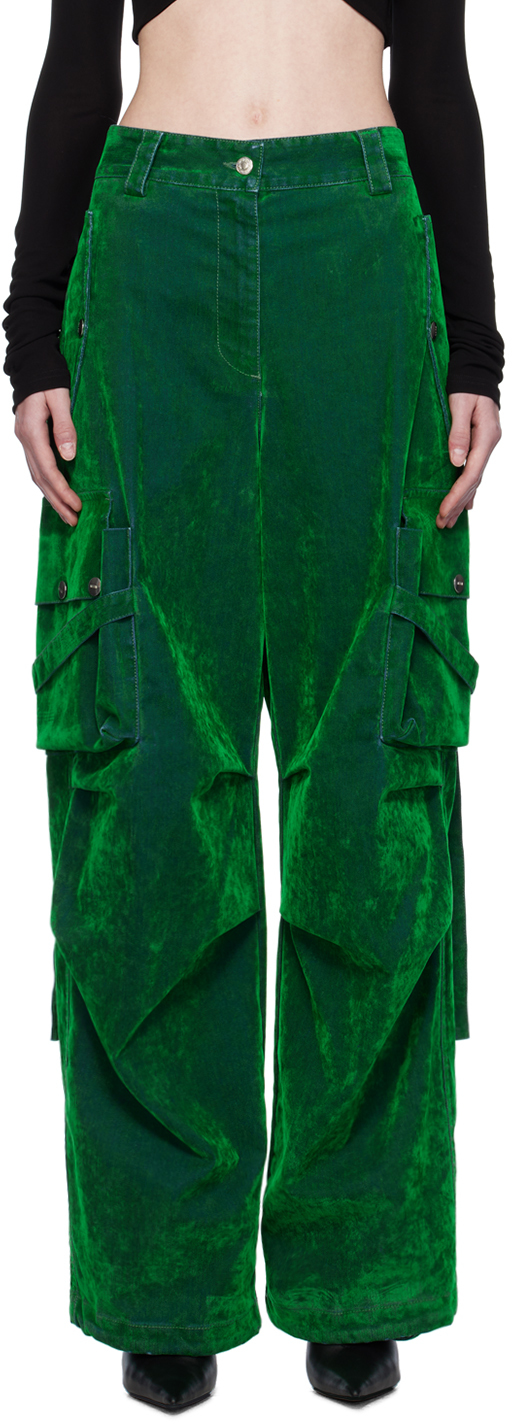 【関税込み】MSGM SSENSE限定 グリーン ジーンズ MSGMのグリーン フロック ジーンズがセール中