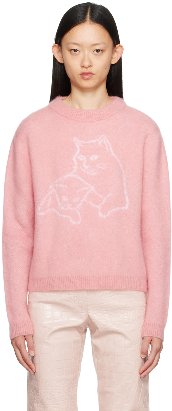 Pink Jacquard Sweater