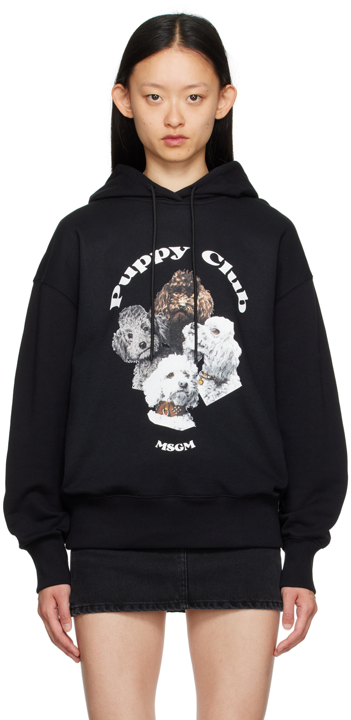 Black 'Puppy Club' Hoodie