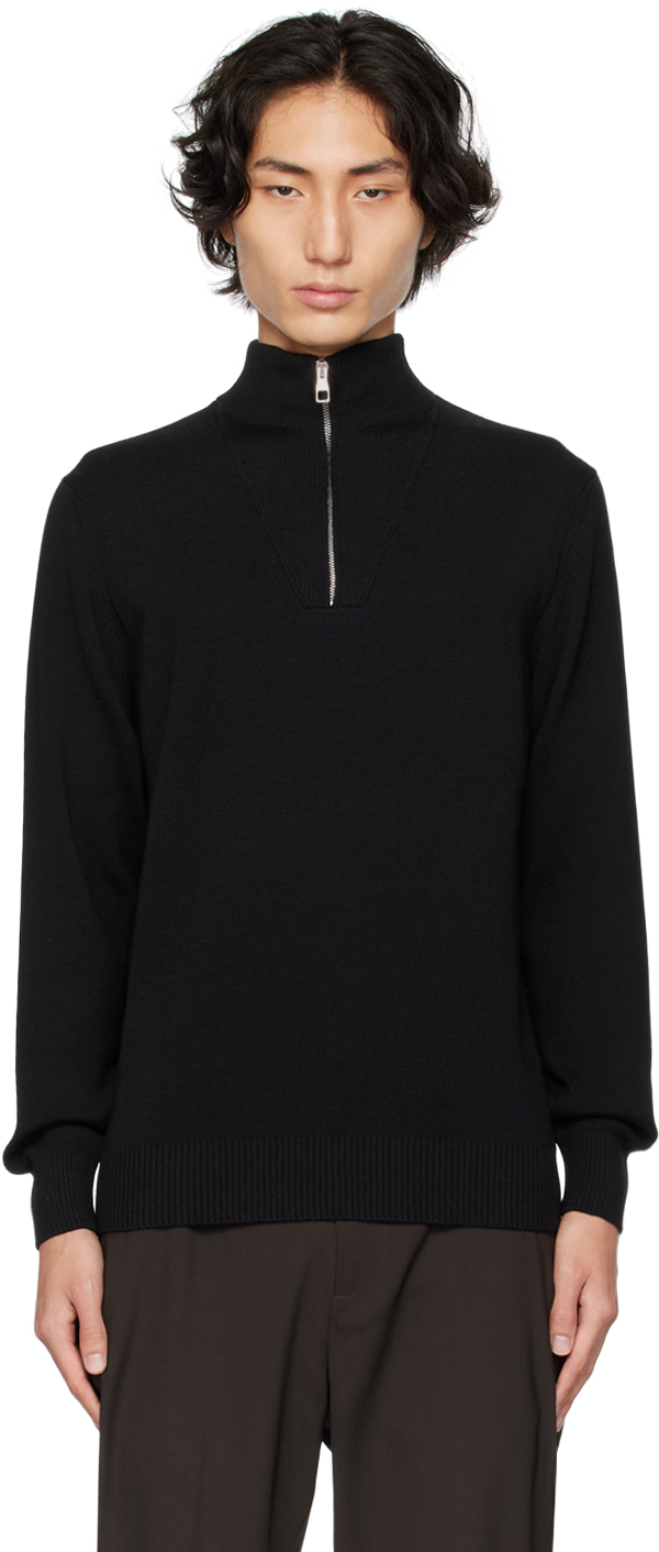 Black Half-Zip Sweater