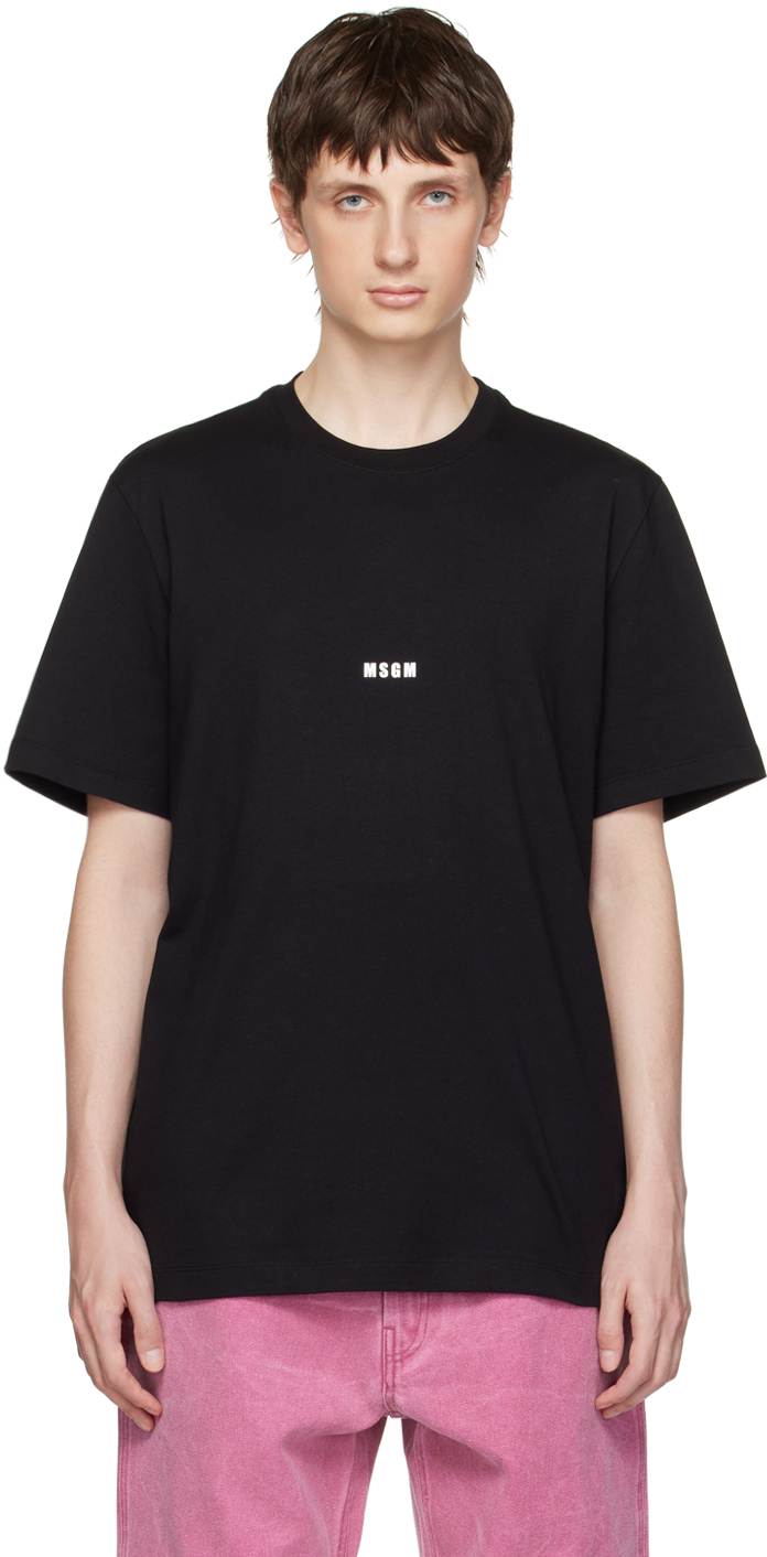 Msgm Black Printed T-shirt