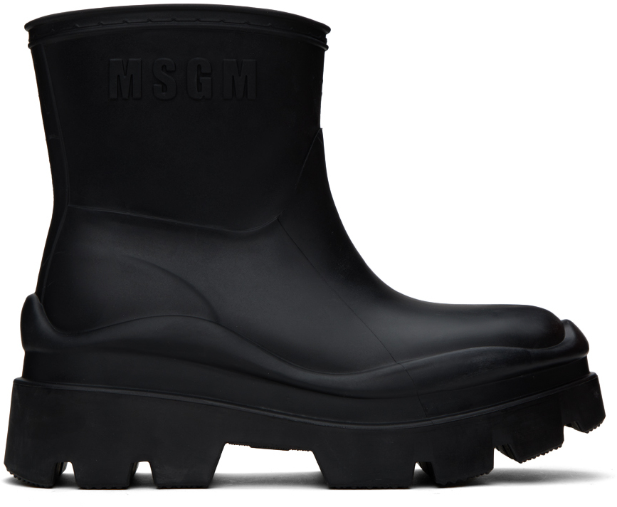 Msgm Black Supergomma Boots