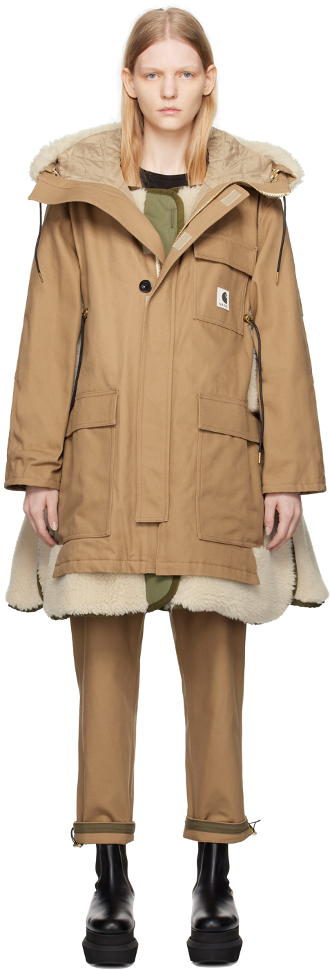 Sacai Beige Carhartt Wip Edition Coat In 651 Beige | ModeSens