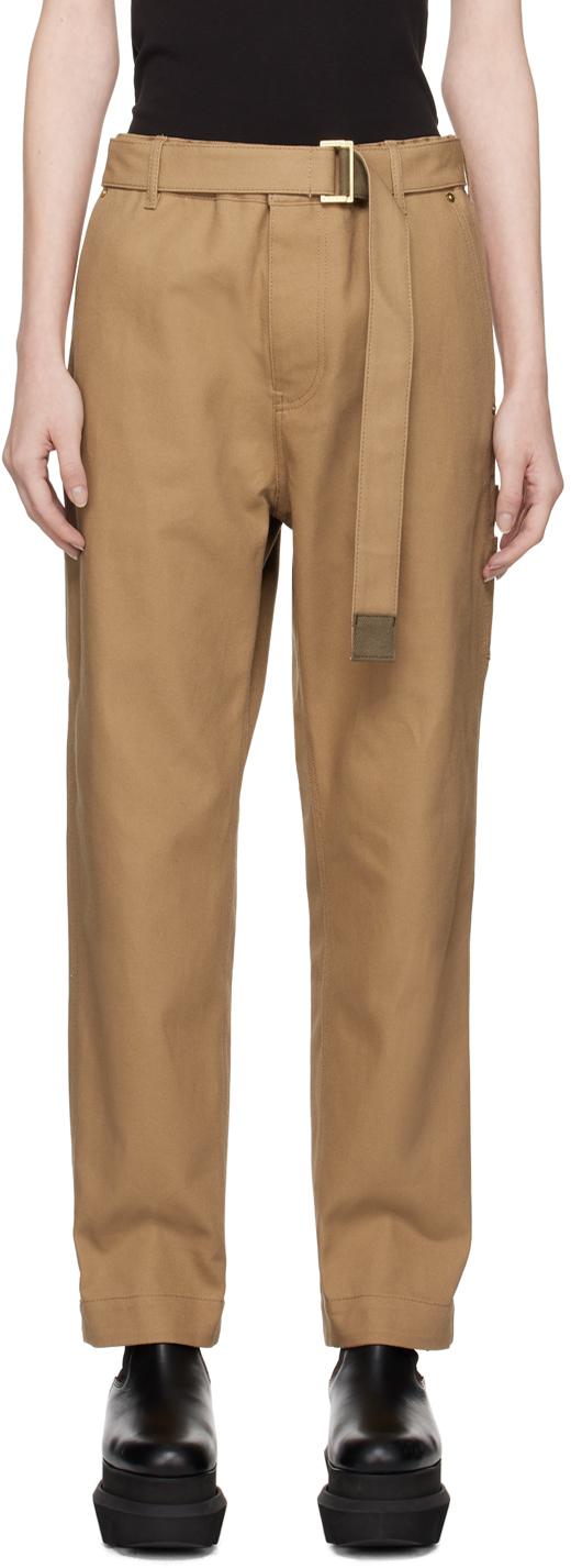 sacai: Beige Carhartt WIP Edition Trousers | SSENSE UK