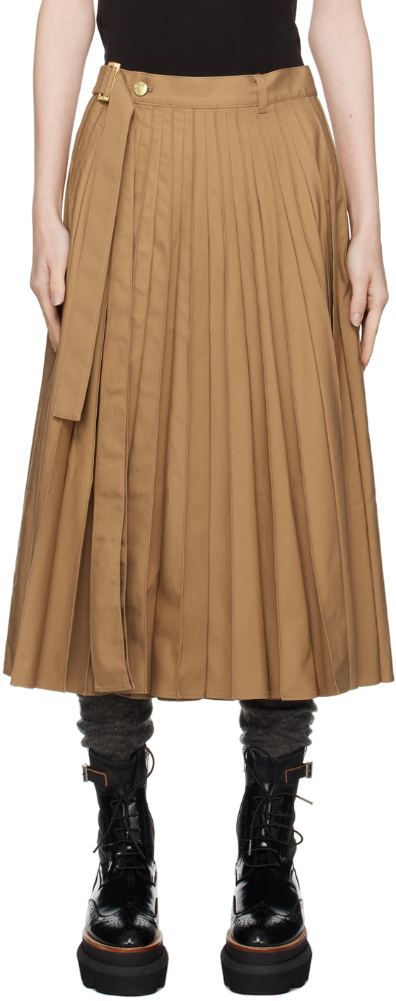 Sacai Beige Carhartt Wip Edition Midi Skirt In 651 Beige