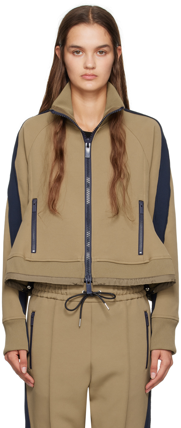 sacai: Beige Raglan Jacket | SSENSE Canada