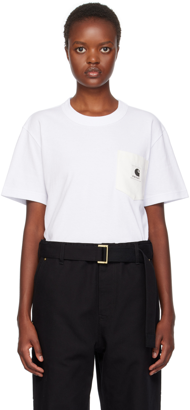 sacai White Carhartt WIP Edition T-Shirt | Smart Closet