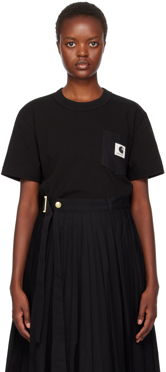 sacai: Carhartt WIPエディション ブラック Tシャツ | SSENSE 日本