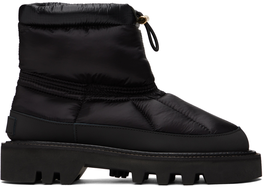 Shop Sacai Black Padded Boots In 001 Black