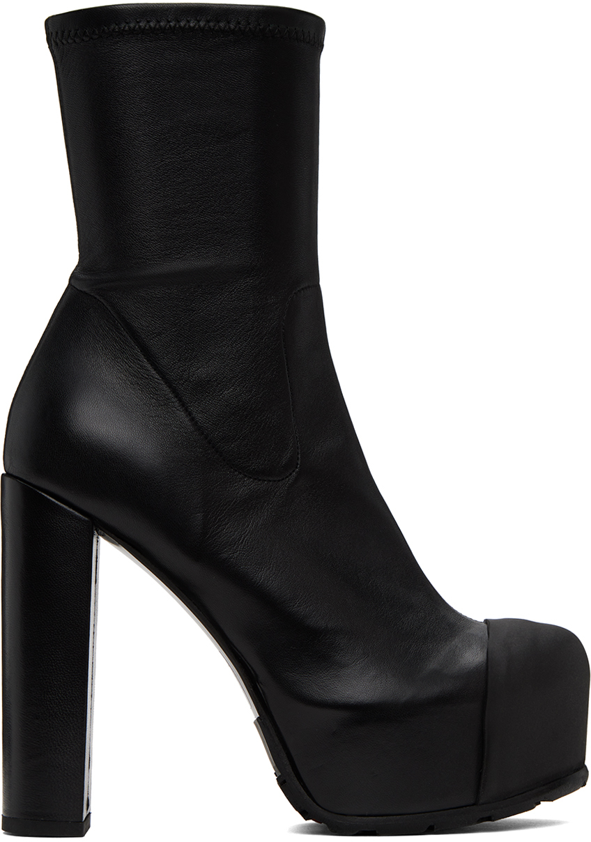 Black Platform Boots by sacai on Sale