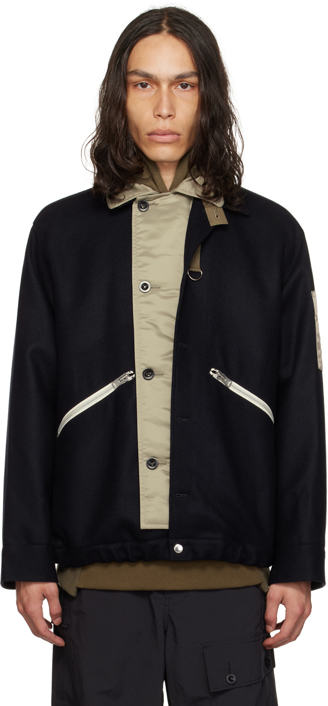 sacai Navy Layered Jacket