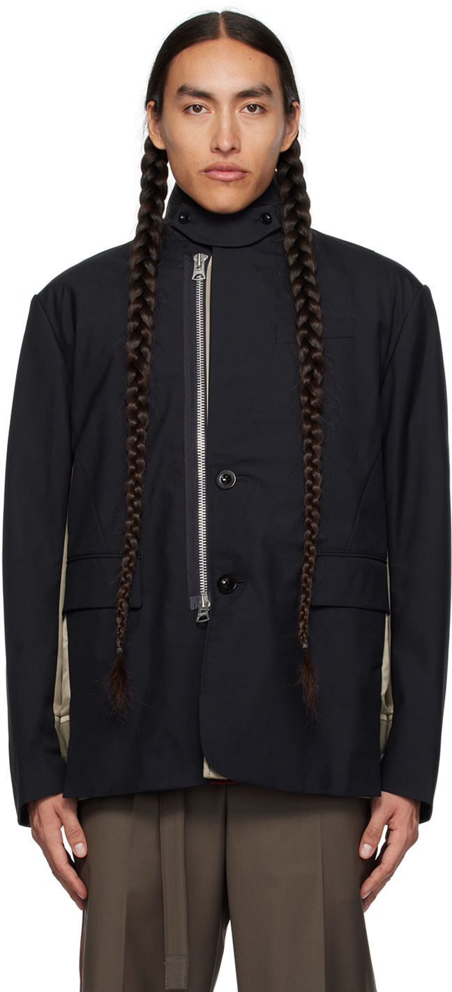 Sacai Navy Suiting Jacket In 201 Navy