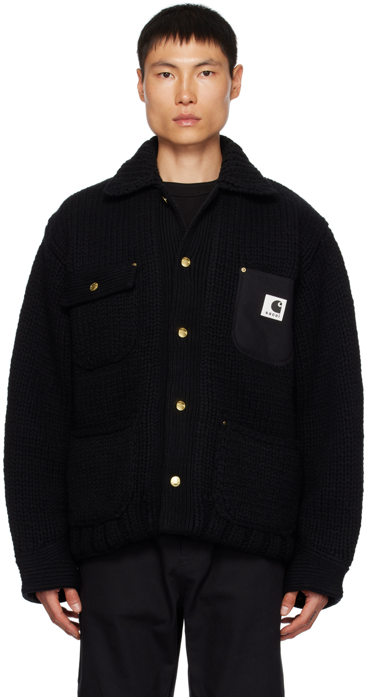 sacai: Black Carhartt WIP Edition Jacket | SSENSE Canada