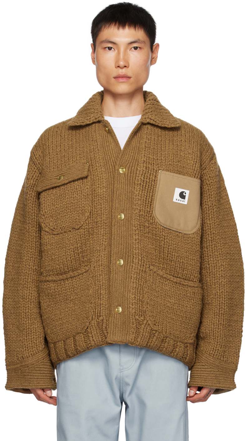 sacai: Beige Carhartt WIP Edition Jacket | SSENSE