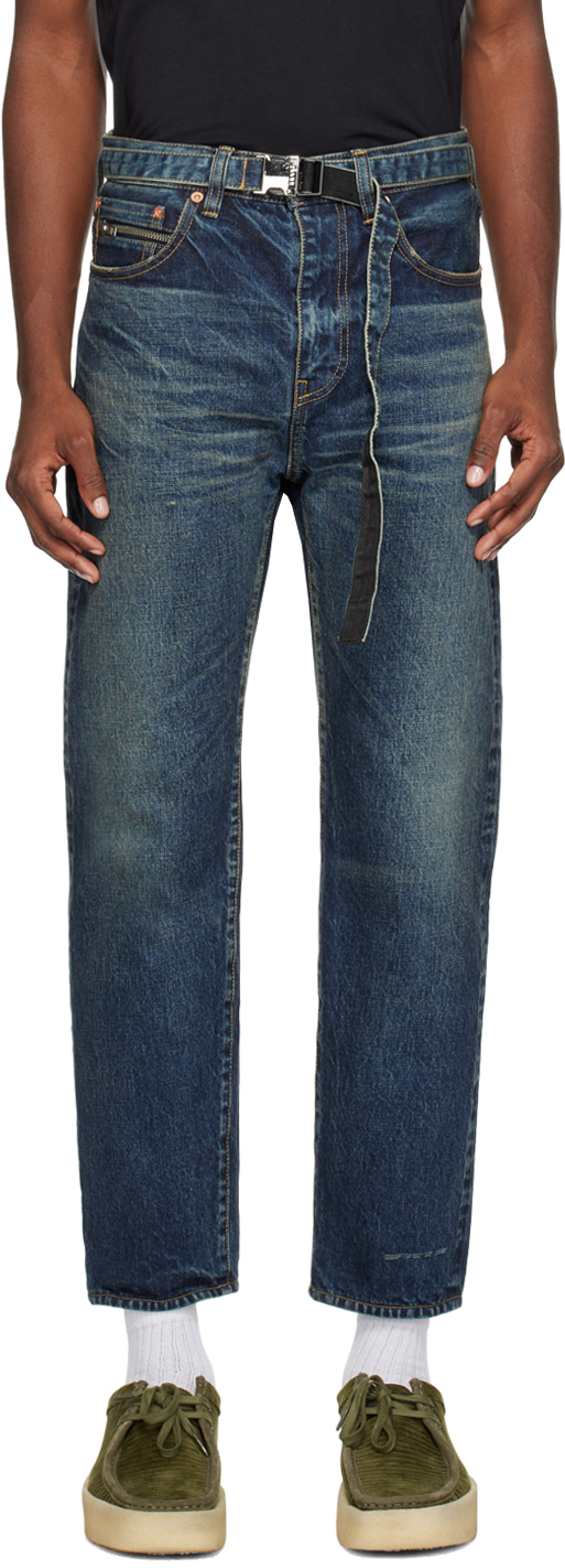 sacai Blue Belted Jeans