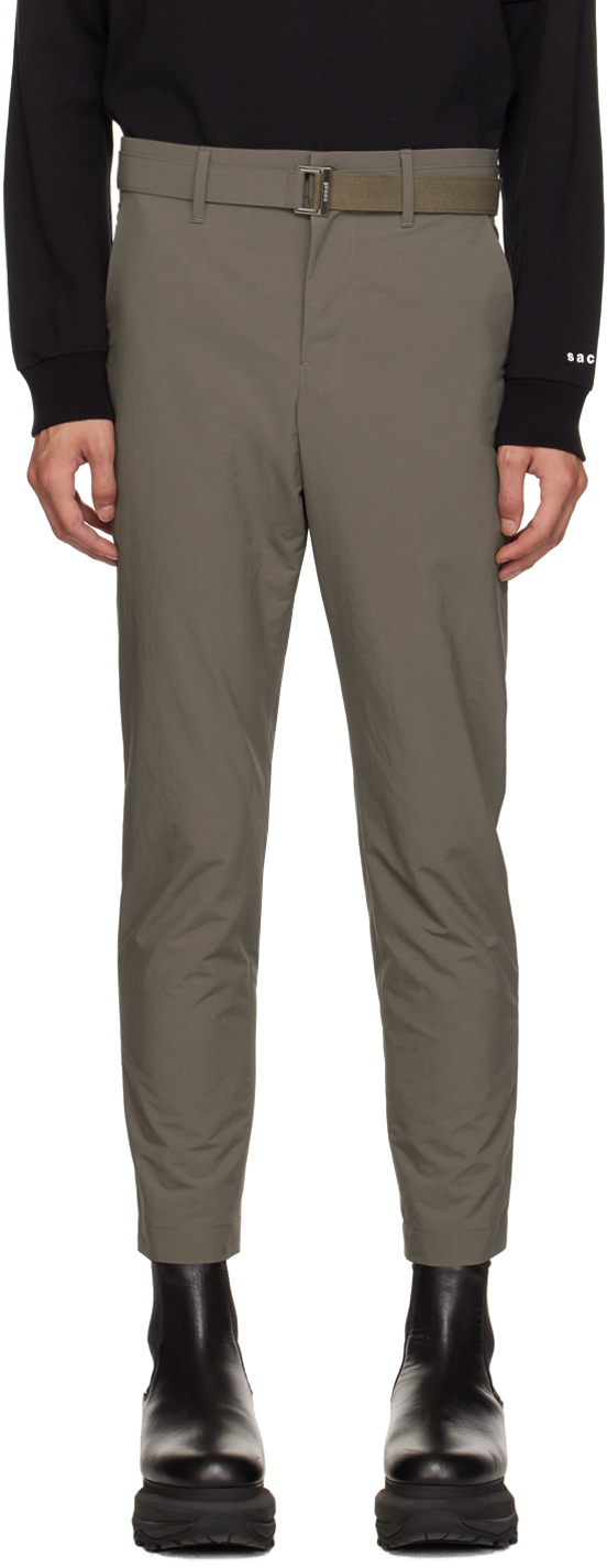 Taupe Matte Trousers