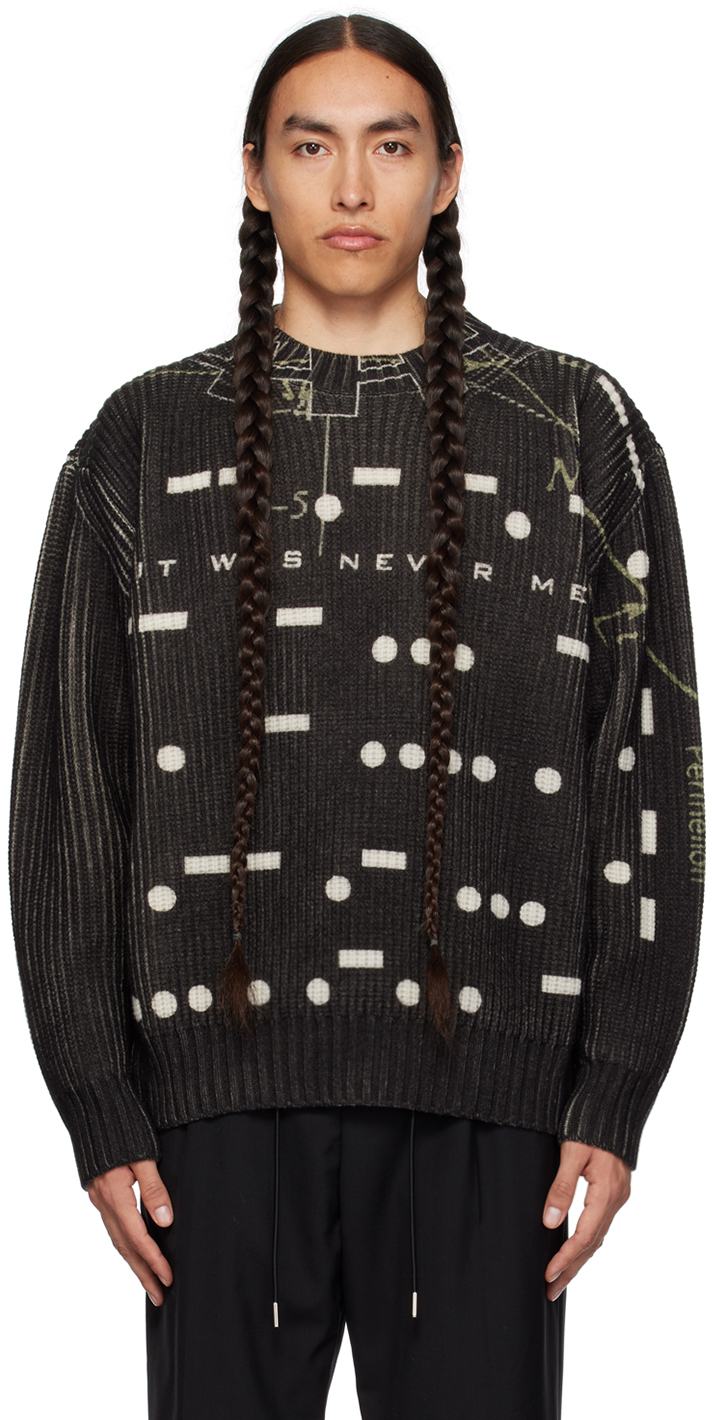 Shop Sacai Black Interstellar Sweater In 001 Black