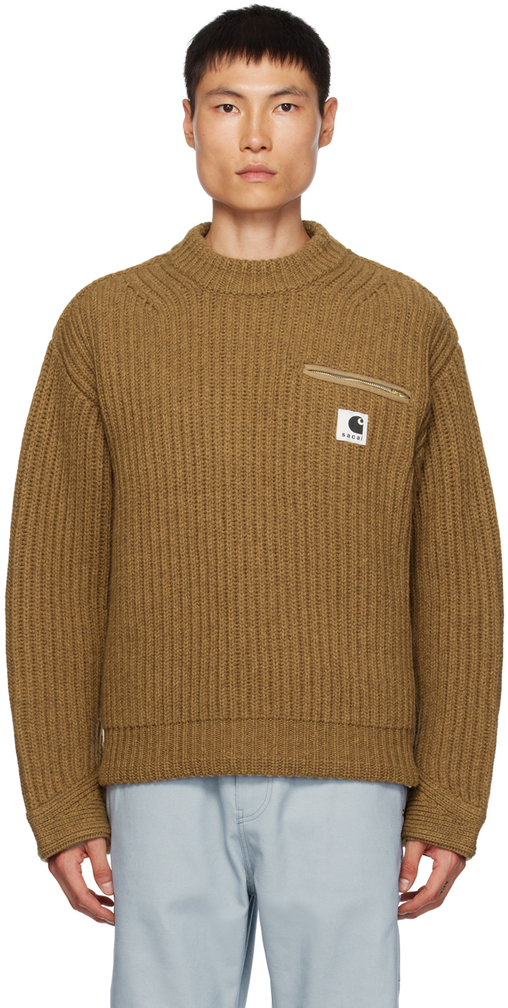 sacai Beige Carhartt WIP Edition Sweater | Smart Closet