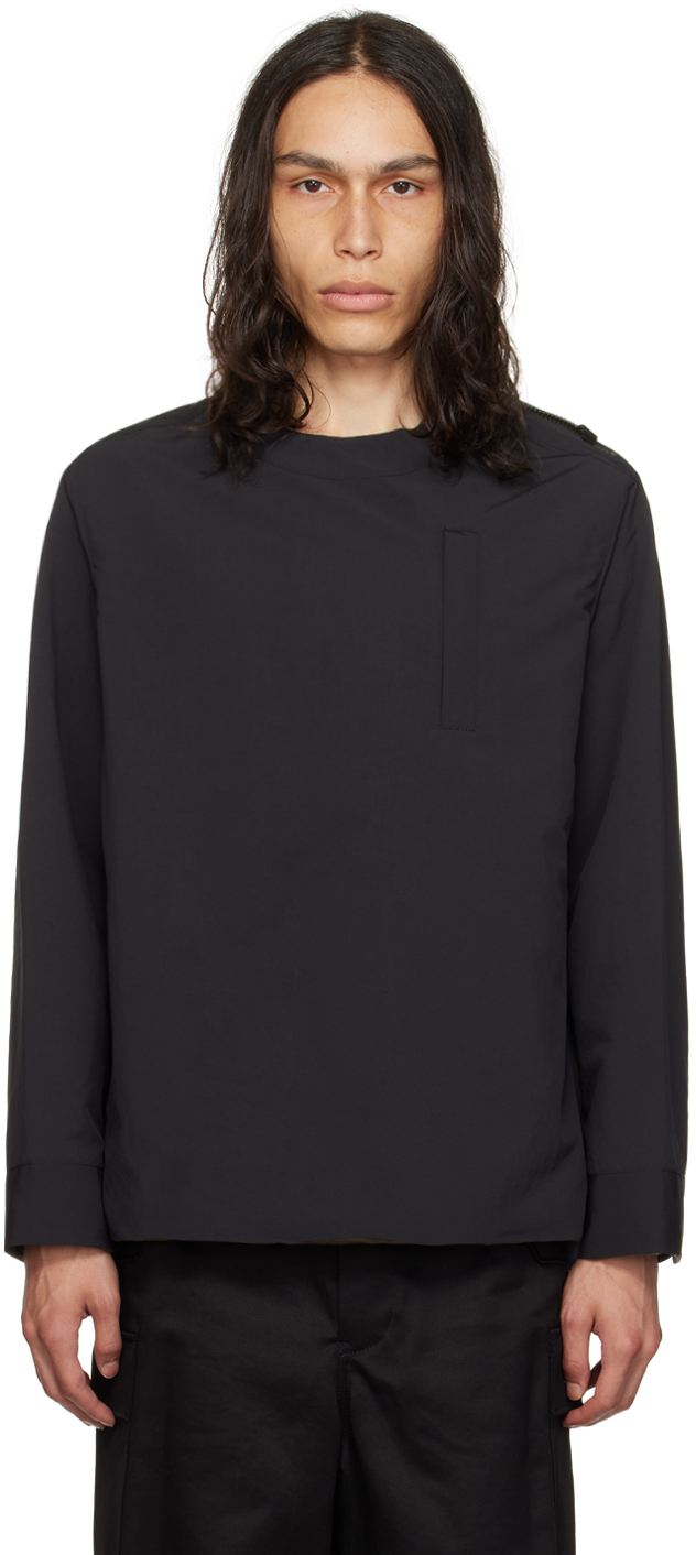 Black Matte Reversible Sweatshirt