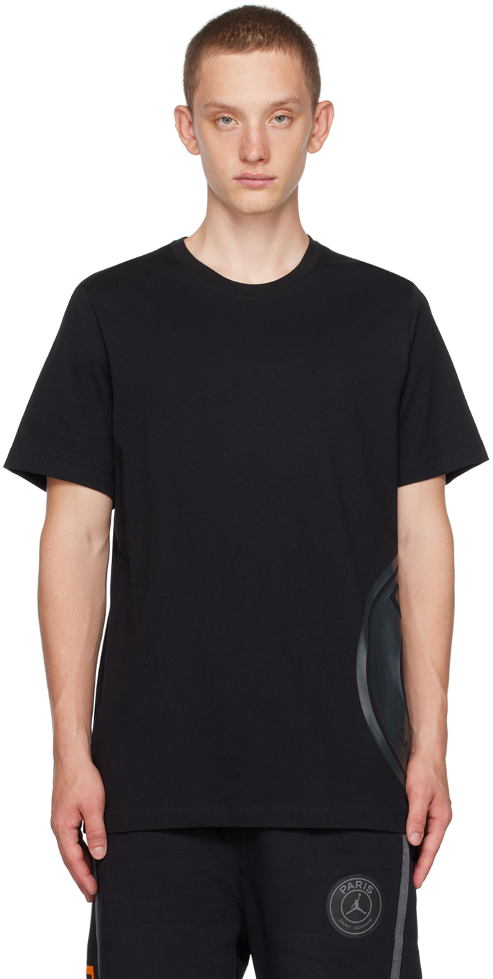 Nike Jordan: Black PSG Edition T-Shirt | SSENSE