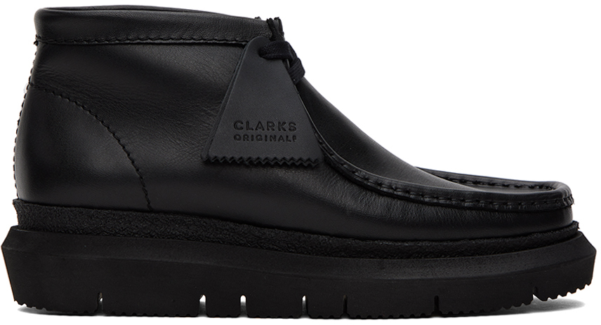 sacai Black Clarks Originals Edition Hybrid Wallabee Desert Boots