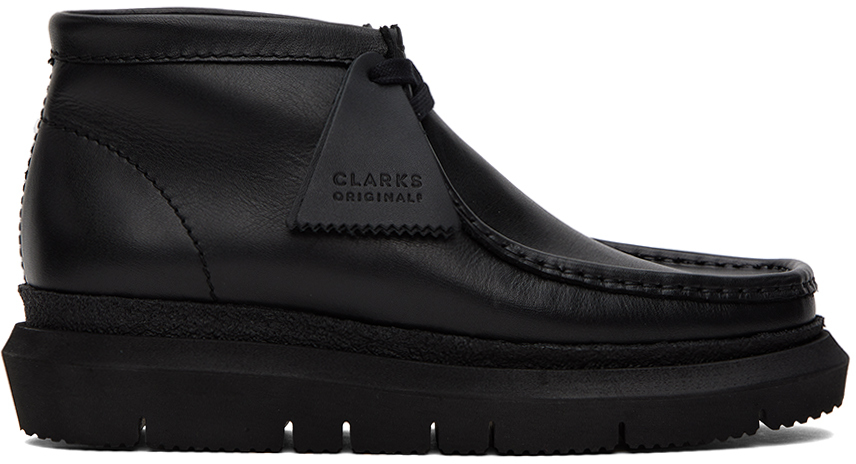 Black Clarks Originals Edition Hybrid Wallabee Desert Boots