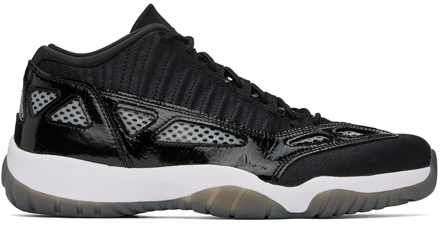 Shop Nike Black Air Jordan 11 Retro Low Sneakers In Black/black-white