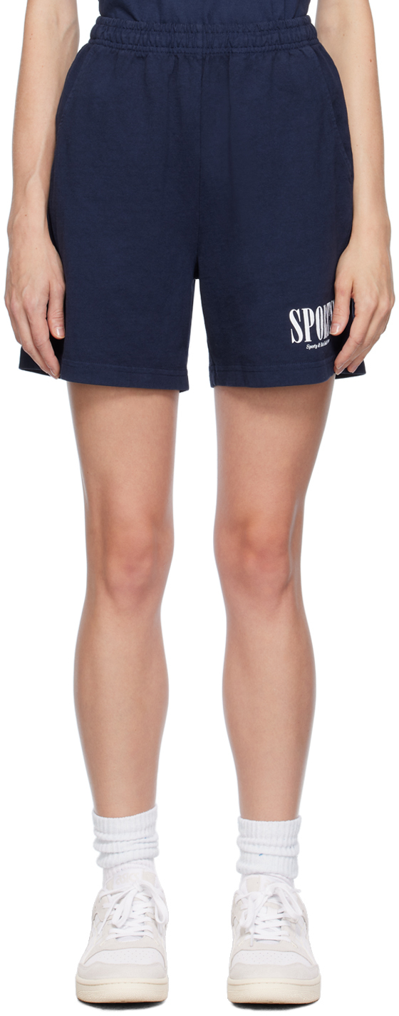 Sporty & Rich Embroidered Cotton-jersey Shorts - Cream - ShopStyle